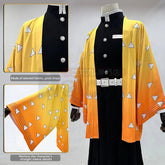 Anime Zenitsu Cosplay Outfit - Haori, Wig, Pants, Belt by Halloweez - Halloweez